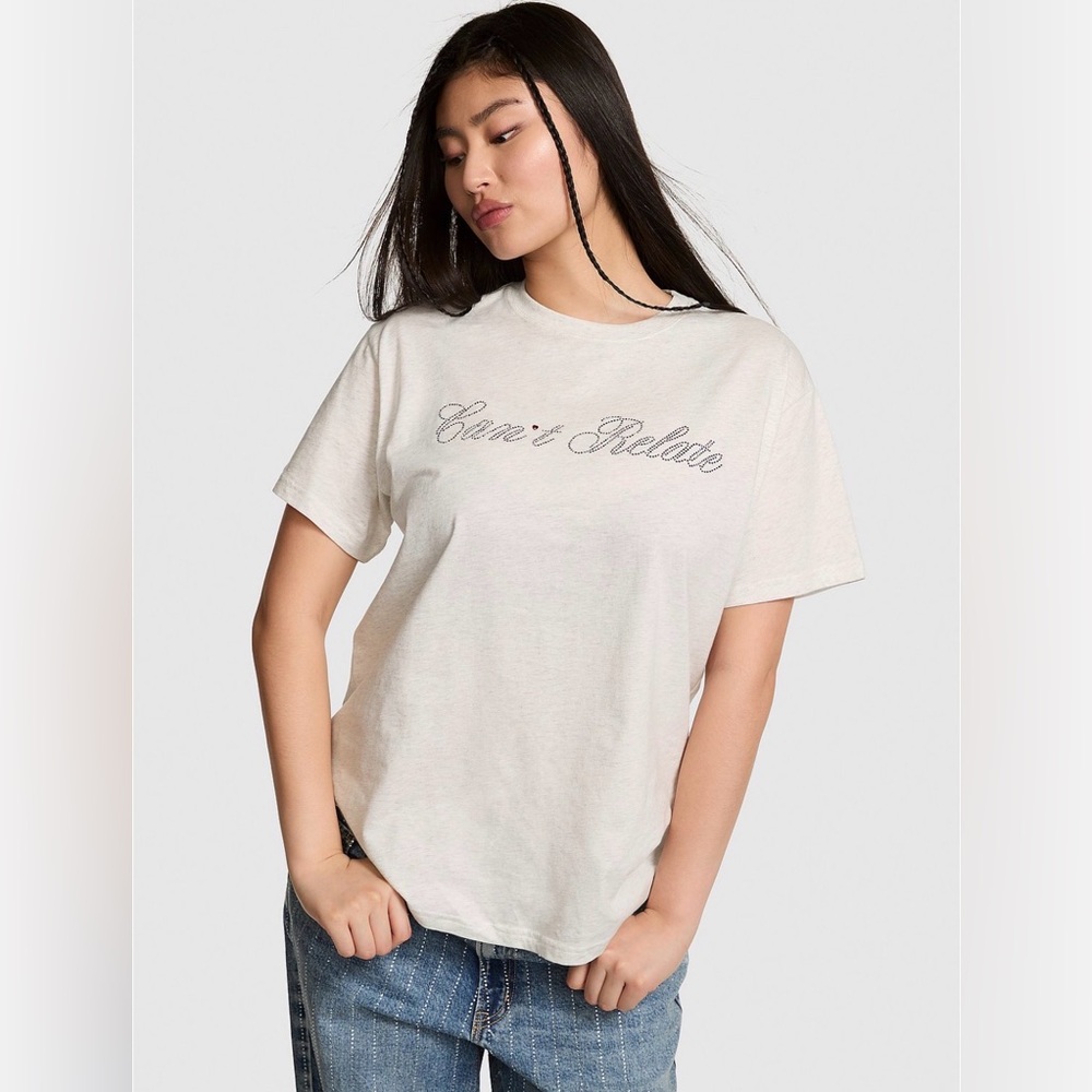 PINK VICTORIAS SECRET CAMPUS COTTON TEE